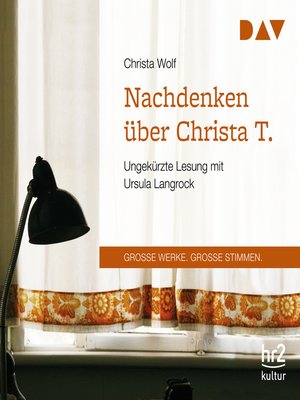 cover image of Nachdenken über Christa T.